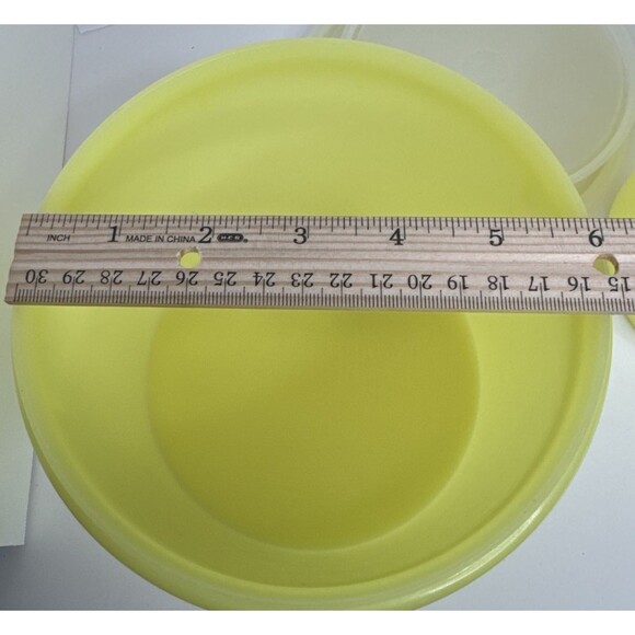 Vintage TUPPERWARE Yellow Storing Containers/ Canister Set #263 &264 With Lids - Picture 9 of 12